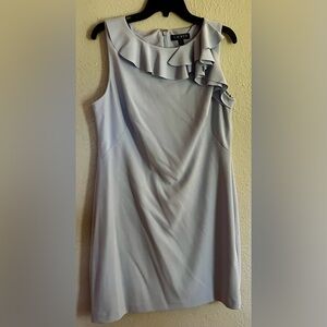 Ralph Lauren lavender Ruffle Neckline Dress. NWT. size 14